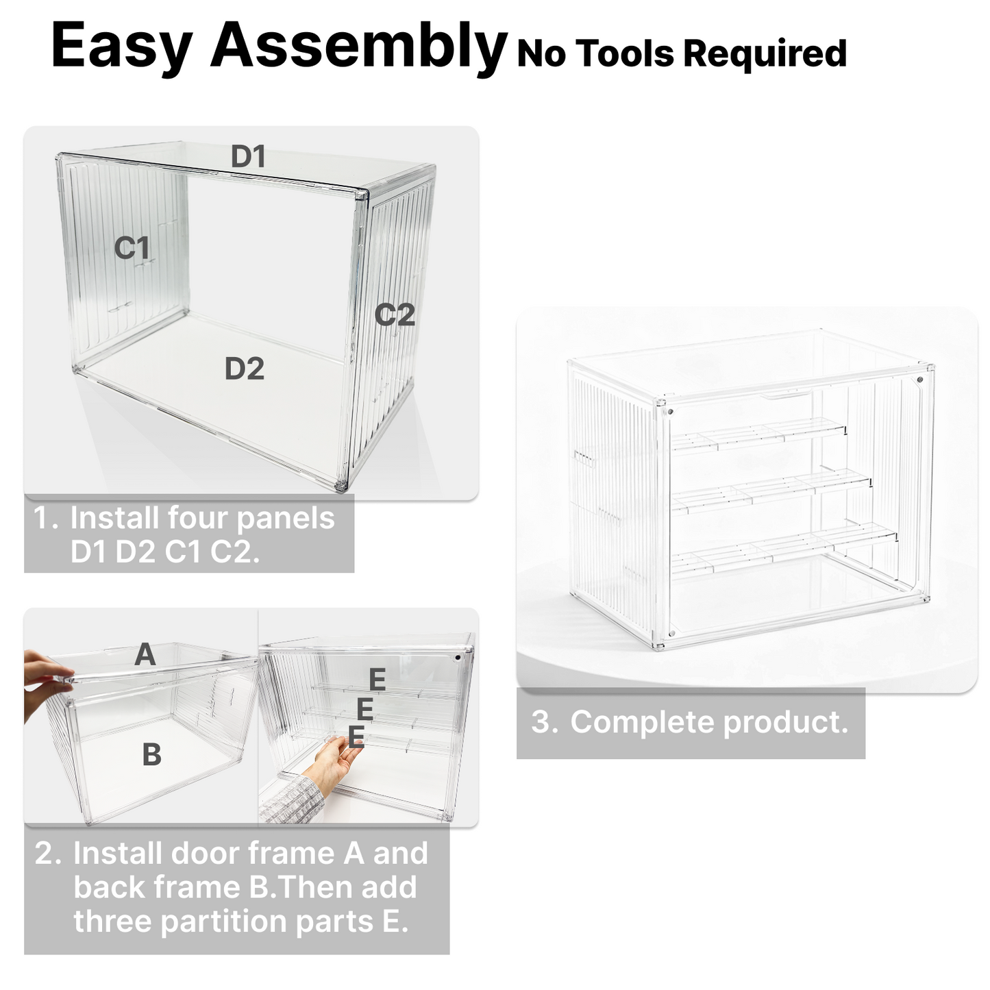 4-Tier Clear Acrylic Display Case for Funko Pop, Labubu, Disney Stitch, SKULLPANDA, Crybaby, DIMOO, Twinkle Twinkle, Sonny Angel, Tiny Tan, Barbie & Mini Collectibles, Dustproof Stackable Showcase