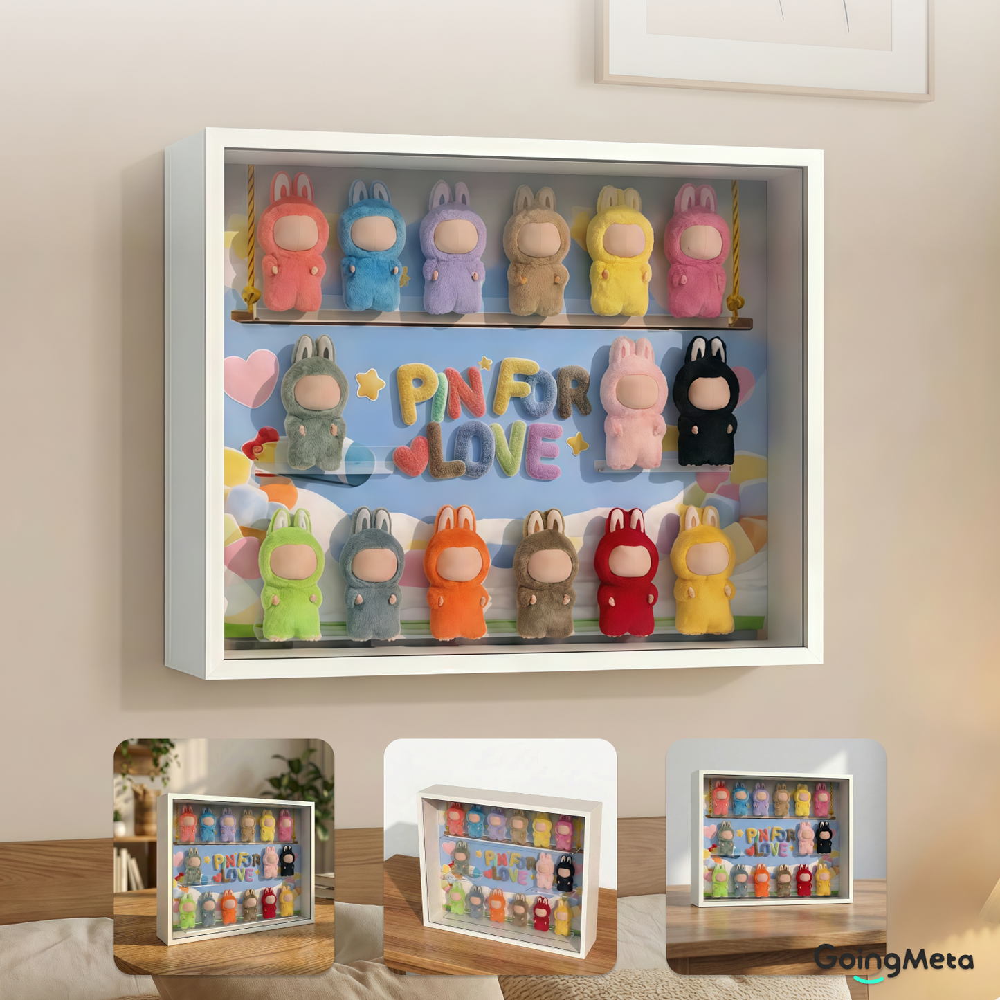 Display Case for mini labubu 4.0 pin for love