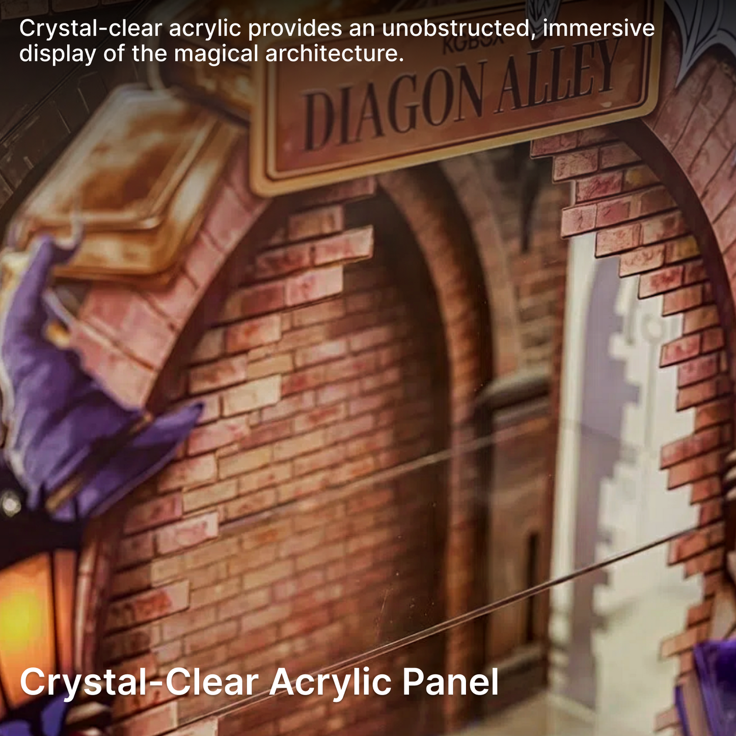 LEGO™Show Case For Diagon Alley™ Wizarding Shops Plus(76444), Wall Mount Showcase, Christmas Gift