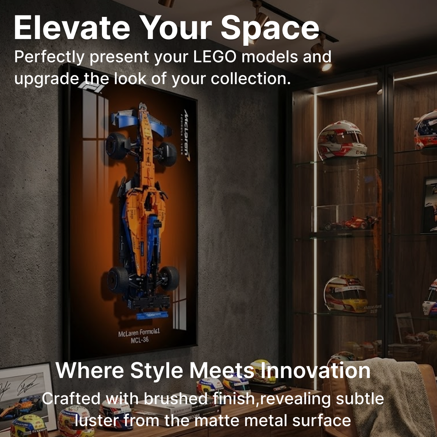LEGO™ Frame for McLaren Formula 1™ Race Car(42141), Wall Mount Showcase Frame, Christmas Gift