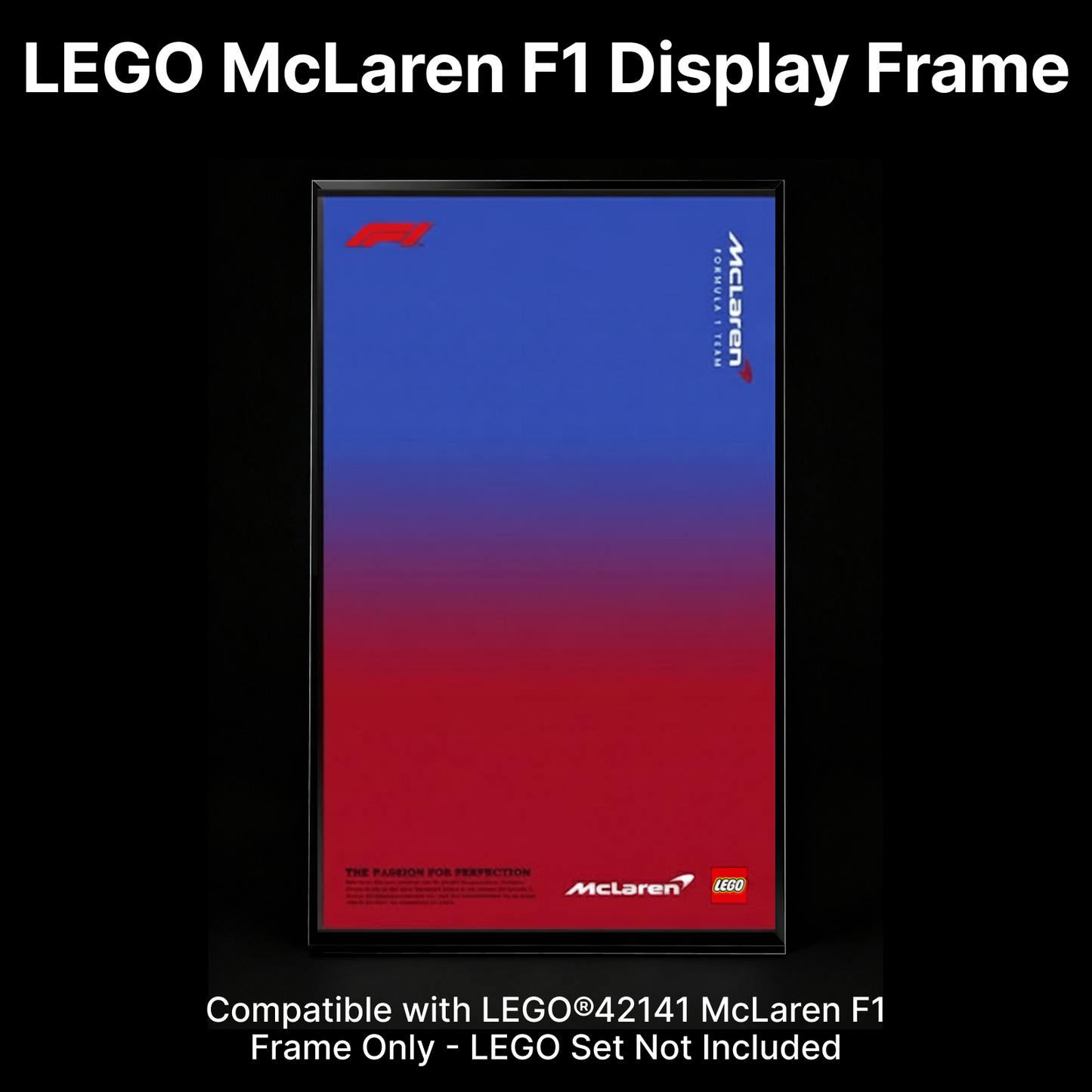 LEGO™ Frame for McLaren Formula 1™ Race Car(42141), Wall Mount Showcase Frame, Christmas Gift
