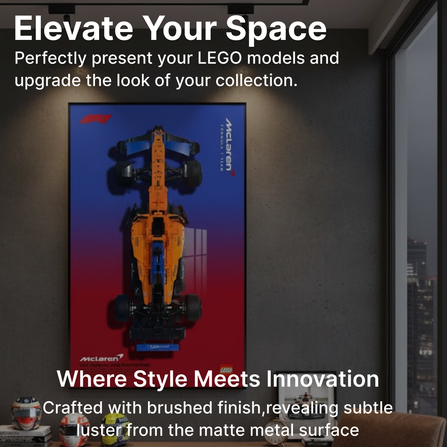 LEGO™ Frame for McLaren Formula 1™ Race Car(42141), Wall Mount Showcase Frame, Christmas Gift