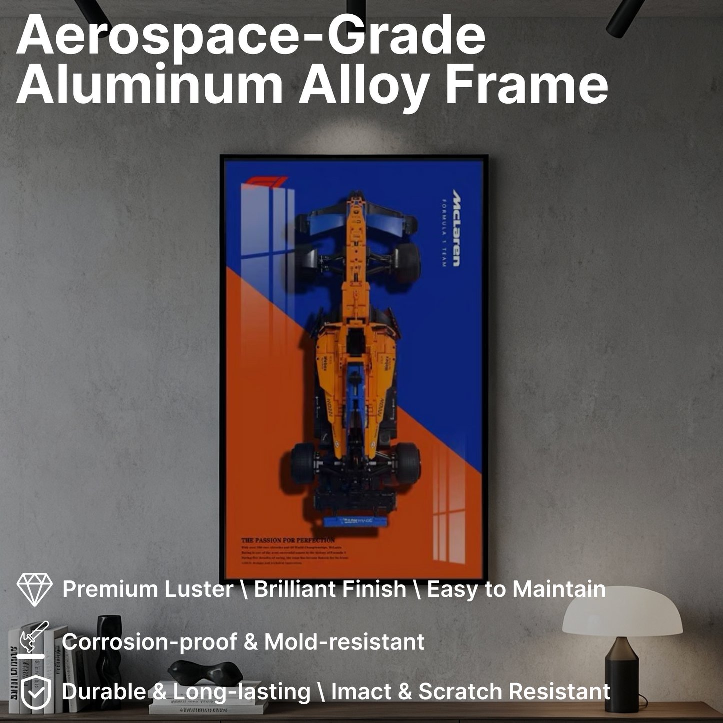 LEGO™ Frame for McLaren Formula 1™ Race Car(42141), Wall Mount Showcase Frame, Christmas Gift