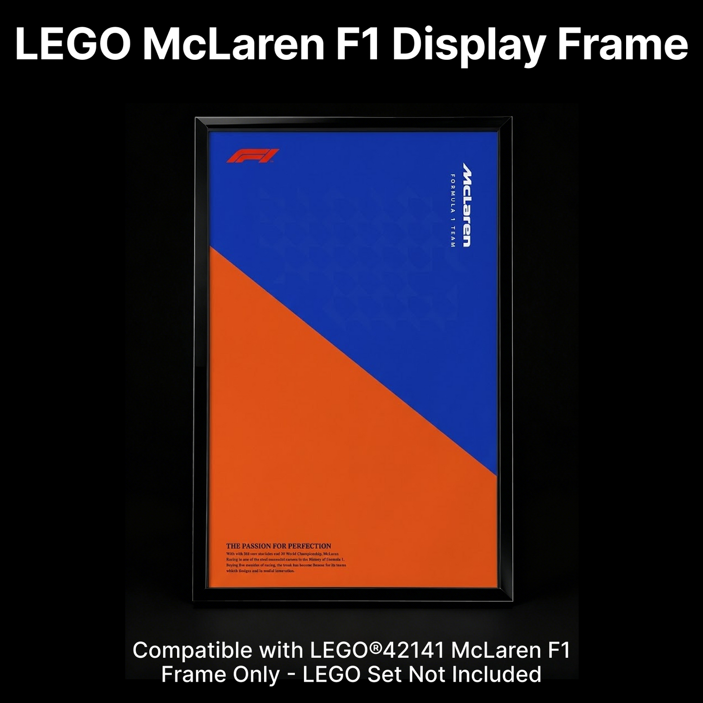 LEGO™ Frame for McLaren Formula 1™ Race Car(42141), Wall Mount Showcase Frame, Christmas Gift