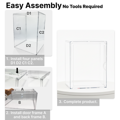 Clear Acrylic Display Case for Labubu, 15.35in Large Display Box, Compatible with Let's Checkmate, Time to Chill, Best of Luck, Dress Be Latte, Flip with Me, Fall in Wild Series Plush Toys