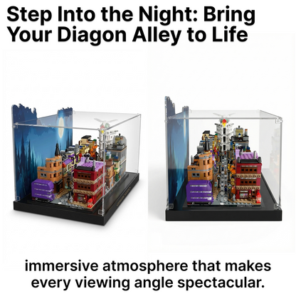LEGO™Show Case For Diagon Alley™ Wizarding Shops(76444), Premium Wall-Mount Showcase, Christmas Gift