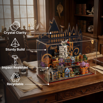 LEGO™Show Case For Diagon Alley™ Wizarding Shops(76444), Premium Wall-Mount Showcase, Christmas Gift