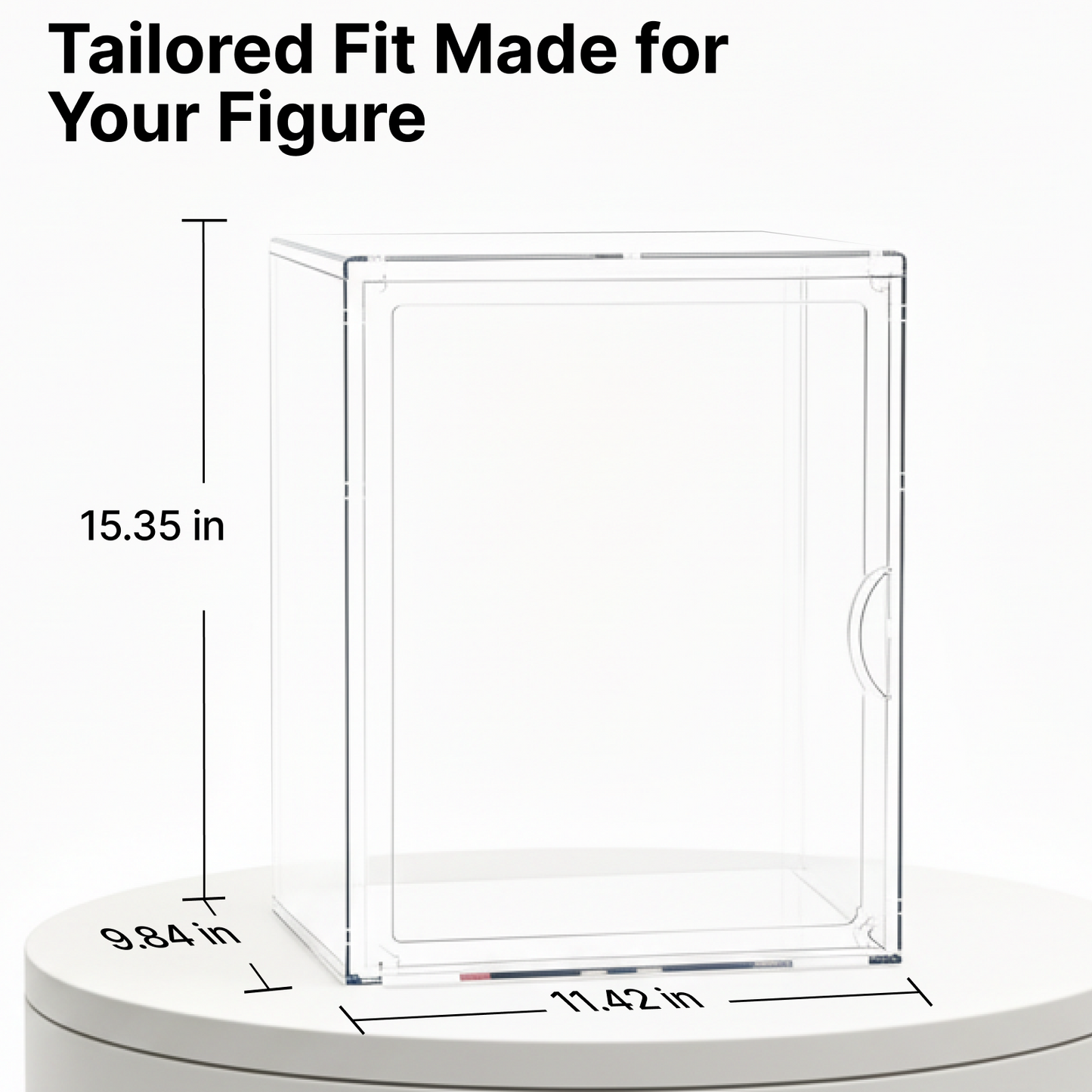 Clear Acrylic Display Case for Labubu, 15.35in Large Display Box, Compatible with Let's Checkmate, Time to Chill, Best of Luck, Dress Be Latte, Flip with Me, Fall in Wild Series Plush Toys