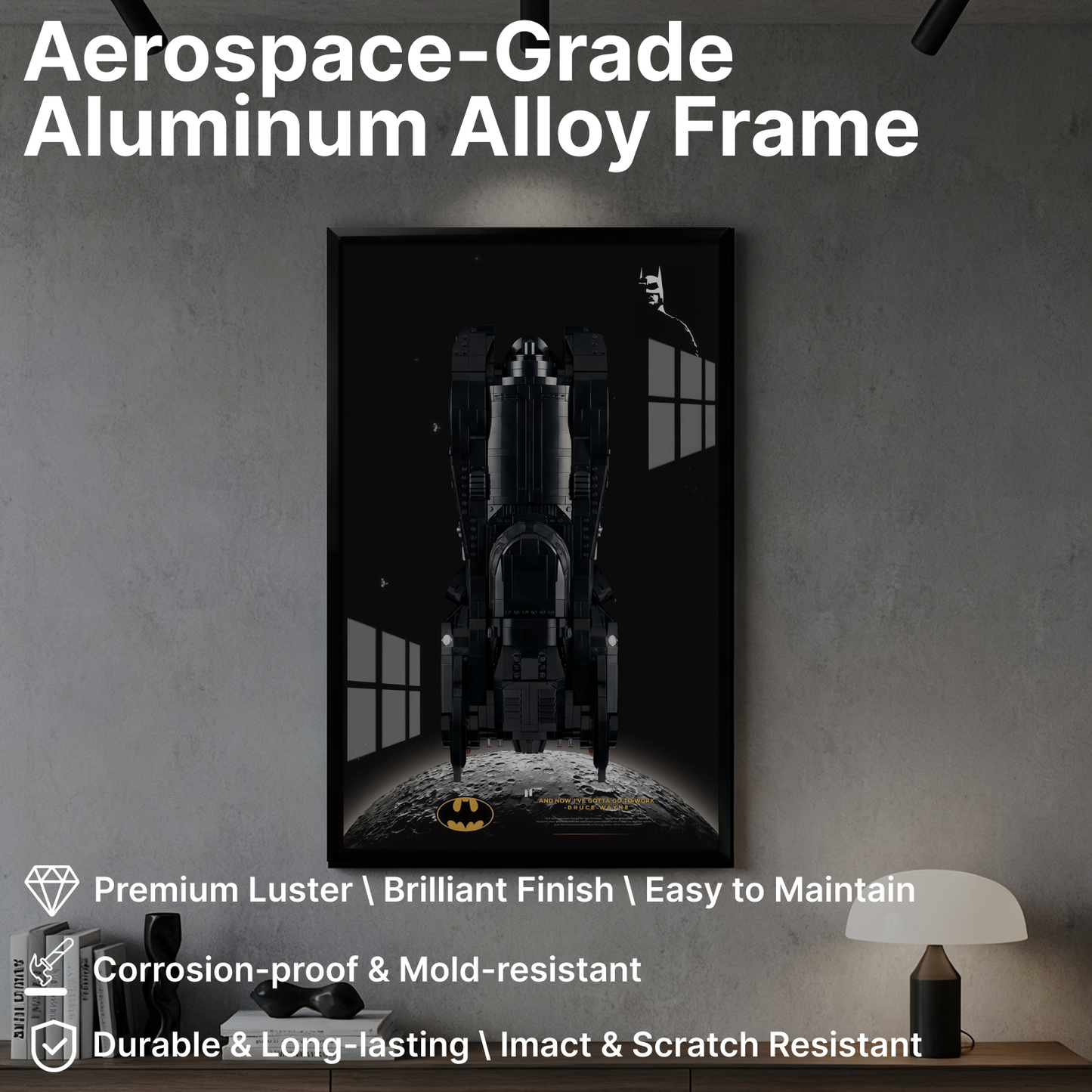 LEGO™ Frame for 1989 Batmobile(76139), Wall Mount Showcase Frame, Christmas Gift