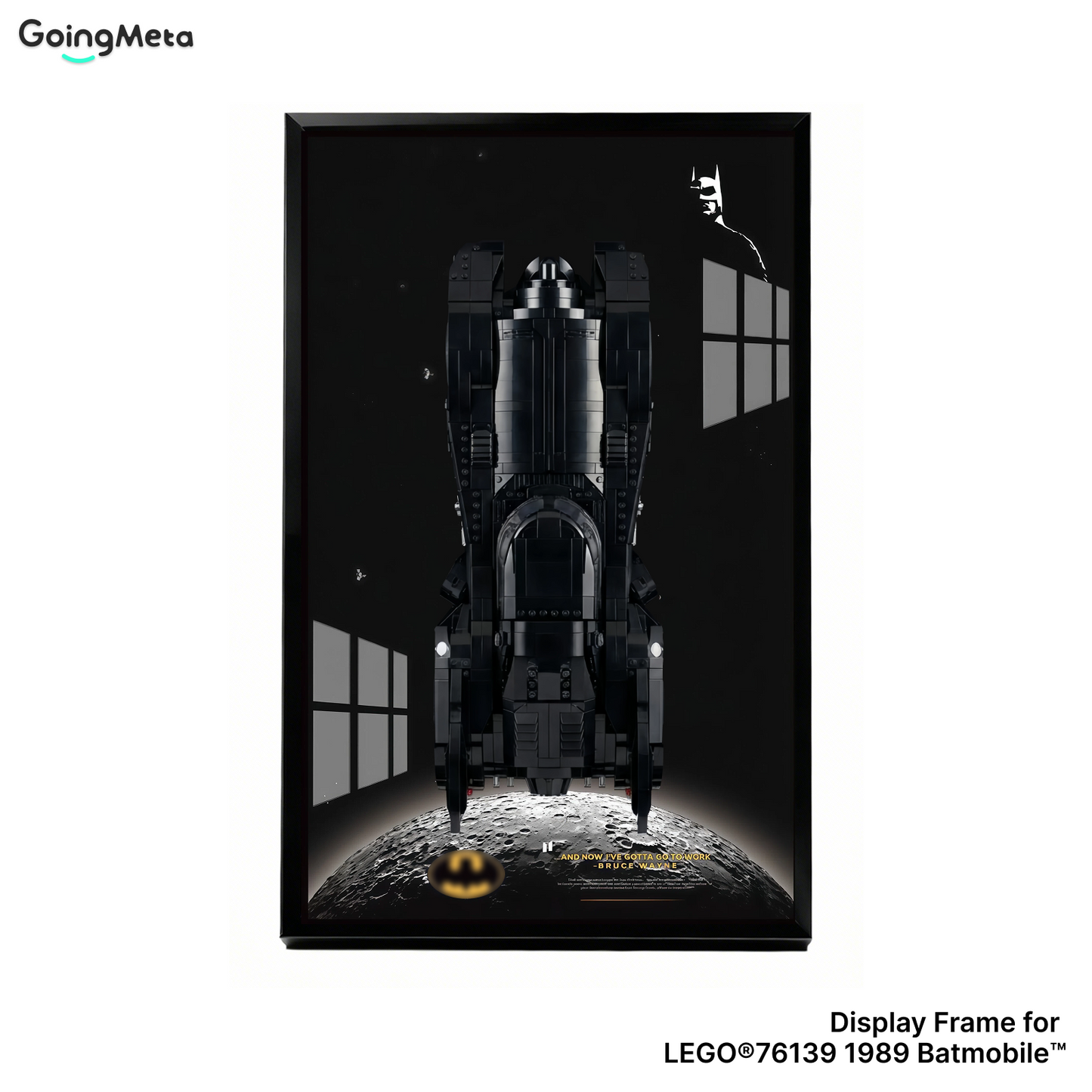 LEGO™ Frame for 1989 Batmobile(76139), Wall Mount Showcase Frame, Christmas Gift