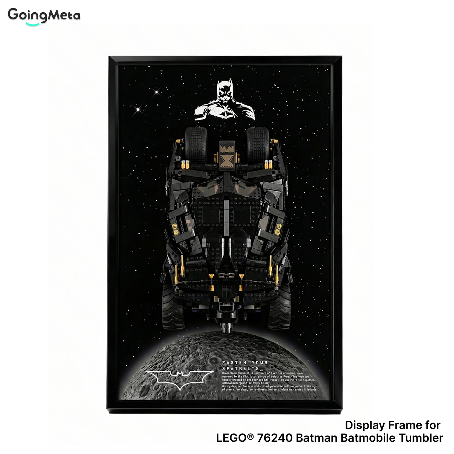 LEGO™ Frame for Batmobile Tumbler(76240), Wall Mount Showcase Frame, Christmas Gift