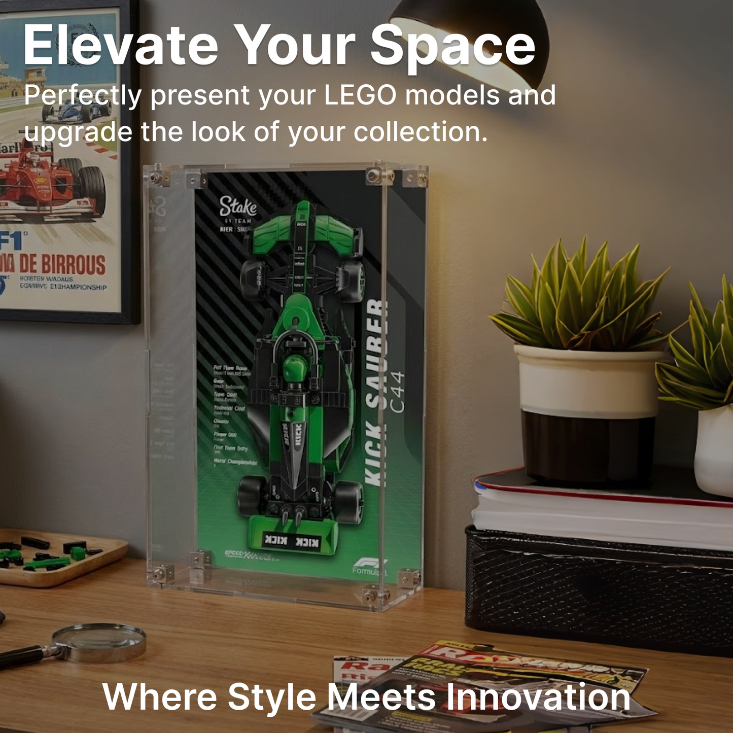 LEGO™Show Case For Speed Champions F1 Acrylic Series PLUS, Premium Acrylic Display Case, Christmas Gift
