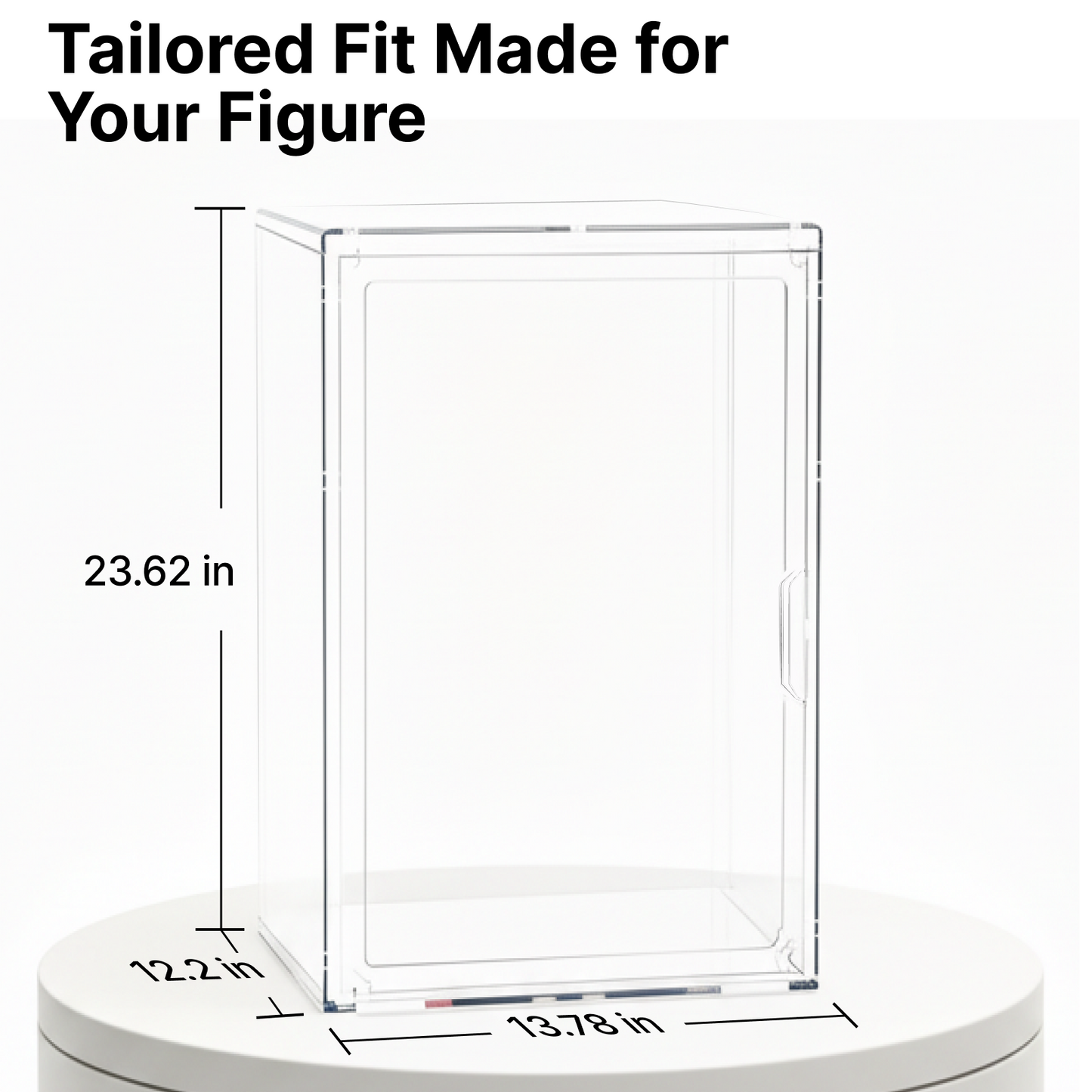 XXL-Large Acrylic Display Case for Gaint Labubu Collectibles 60cm/23.6", Dustproof and Figure Display Case, Compatible with ZIMOMO & Angel in Clouds, Clear Display Box Organizer