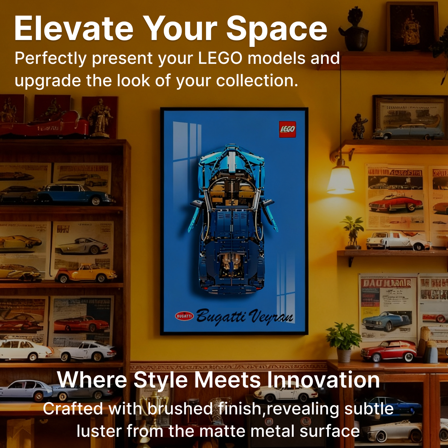 LEGO™ Frame for Bugatti Chiron(42083), Wall Mount Showcase Frame, Christmas Gift