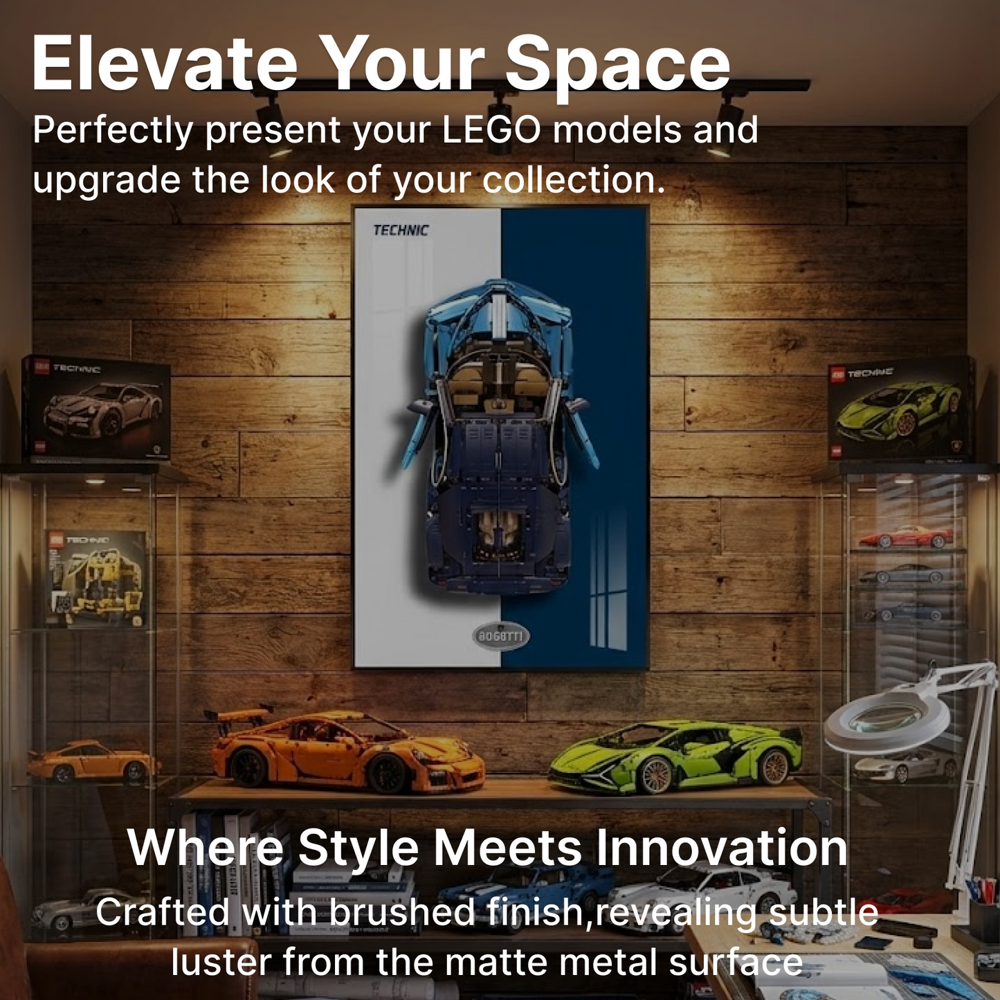 LEGO™ Frame for Bugatti Chiron(42083), Wall Mount Showcase Frame, Christmas Gift