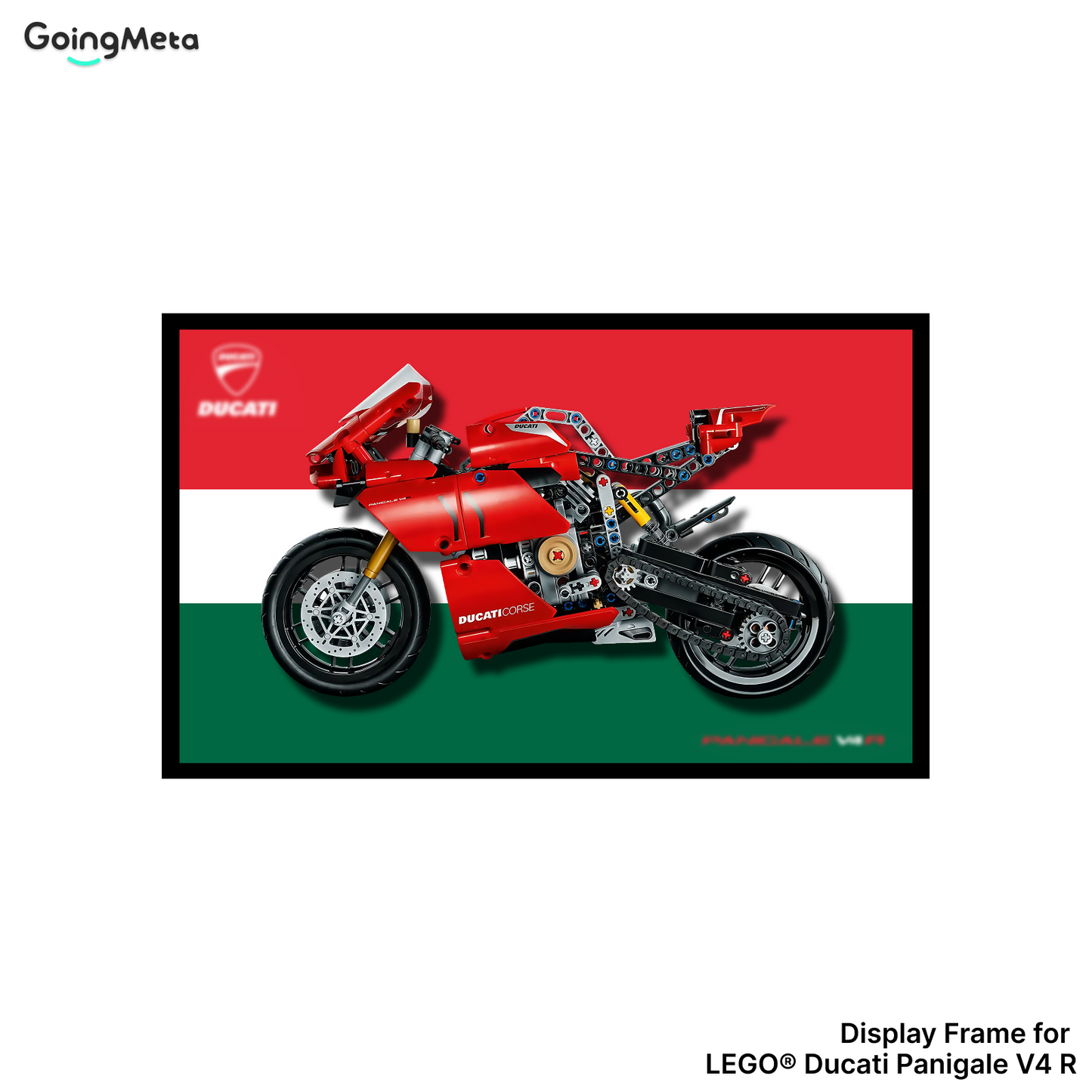 LEGO™ Frame for Ducati Panigale V4 S Motorcycle(42202), Wall Mount Showcase Frame, Christmas Gift