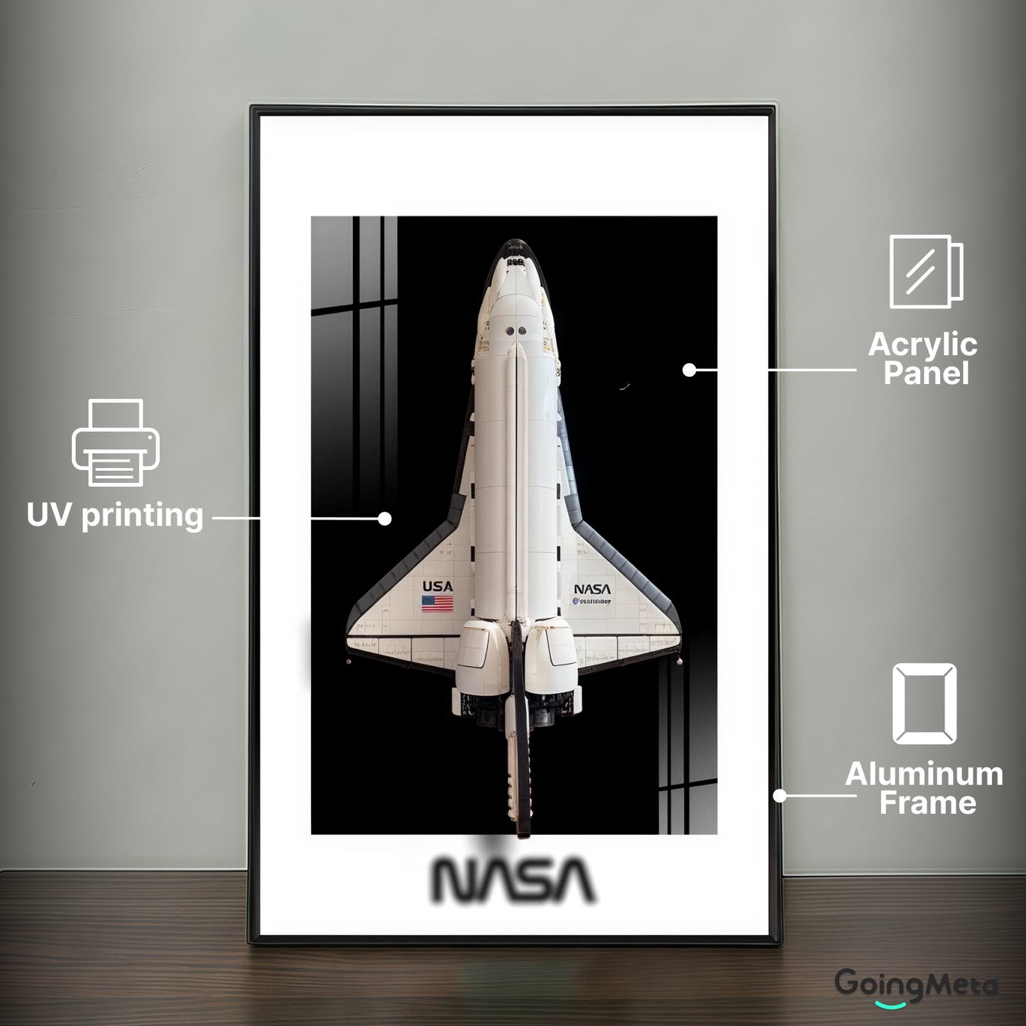 LEGO™ Frame for NASA Space Shuttle Discovery(10283), Wall Mount Showcase Frame, Christmas Gift