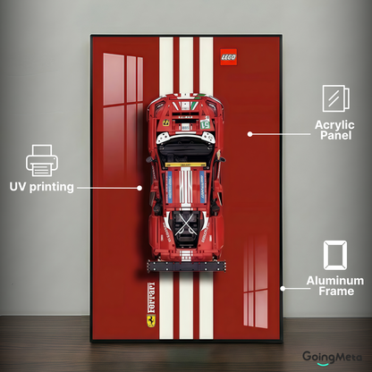 LEGO™ Frame for Ferrari 488 (42125), Wall Mount Showcase Frame, Christmas Gift