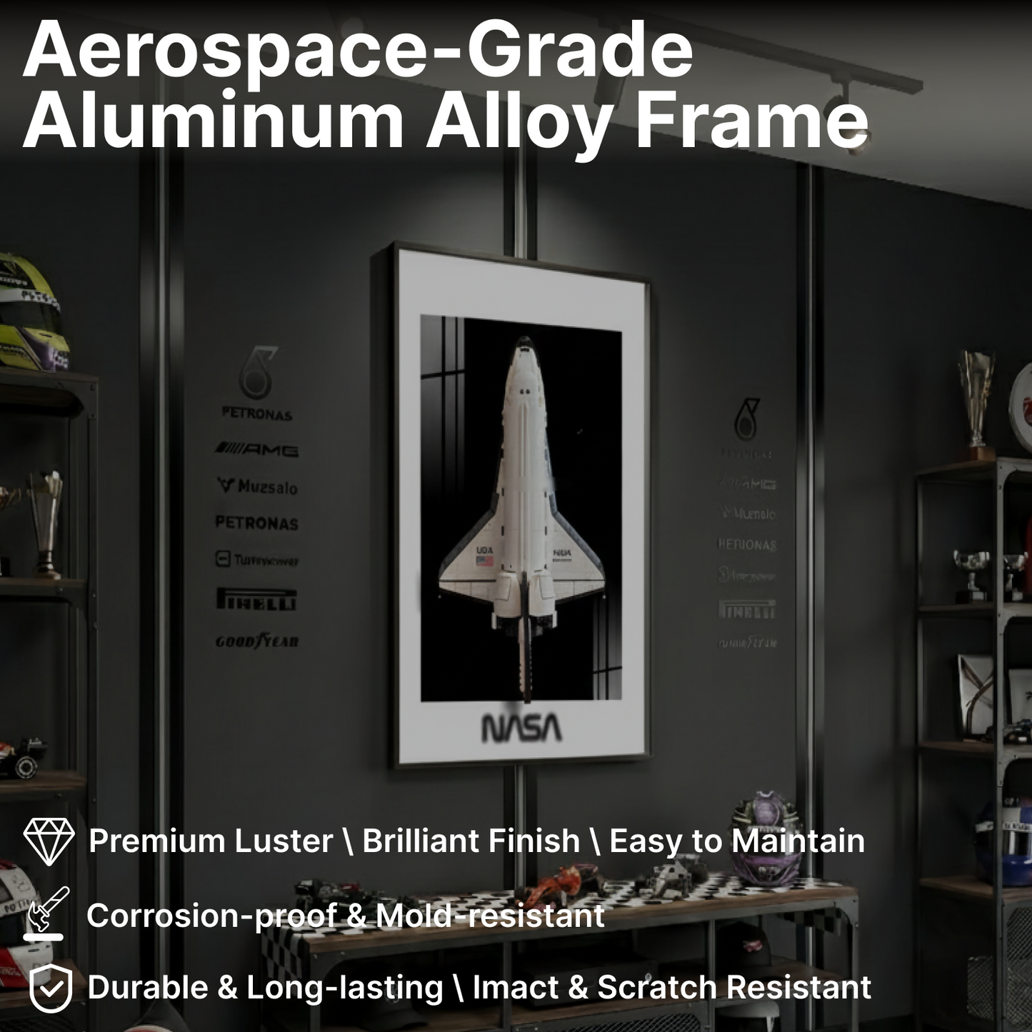 LEGO™ Frame for NASA Space Shuttle Discovery(10283), Wall Mount Showcase Frame, Christmas Gift