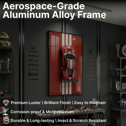 LEGO™ Frame for Ferrari 488 (42125), Wall Mount Showcase Frame, Christmas Gift