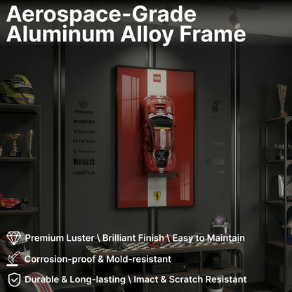 LEGO™ Frame for Ferrari 488 (42125), Wall Mount Showcase Frame, Christmas Gift