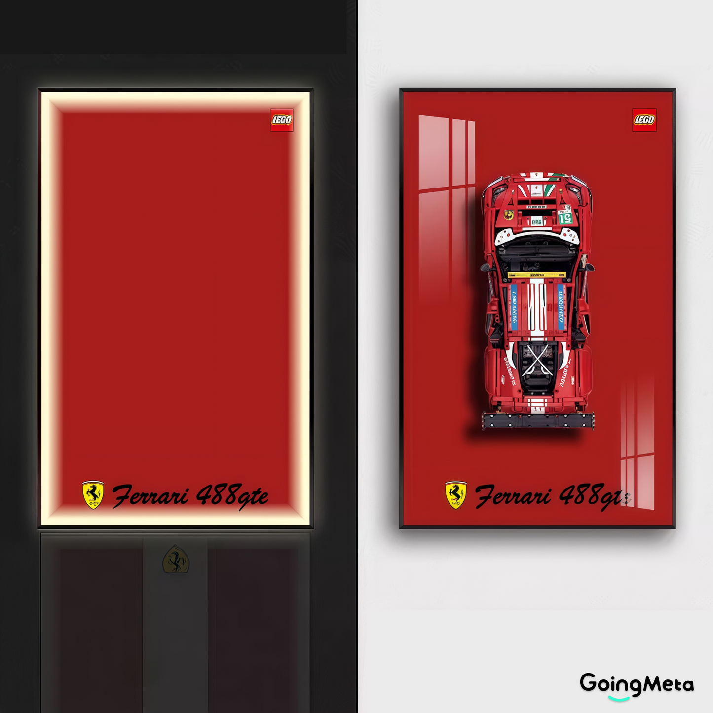 LEGO™ Frame for Ferrari 488 (42125), Wall Mount Showcase Frame, Christmas Gift