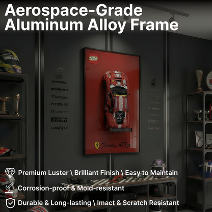 LEGO™ Frame for Ferrari 488 (42125), Wall Mount Showcase Frame, Christmas Gift