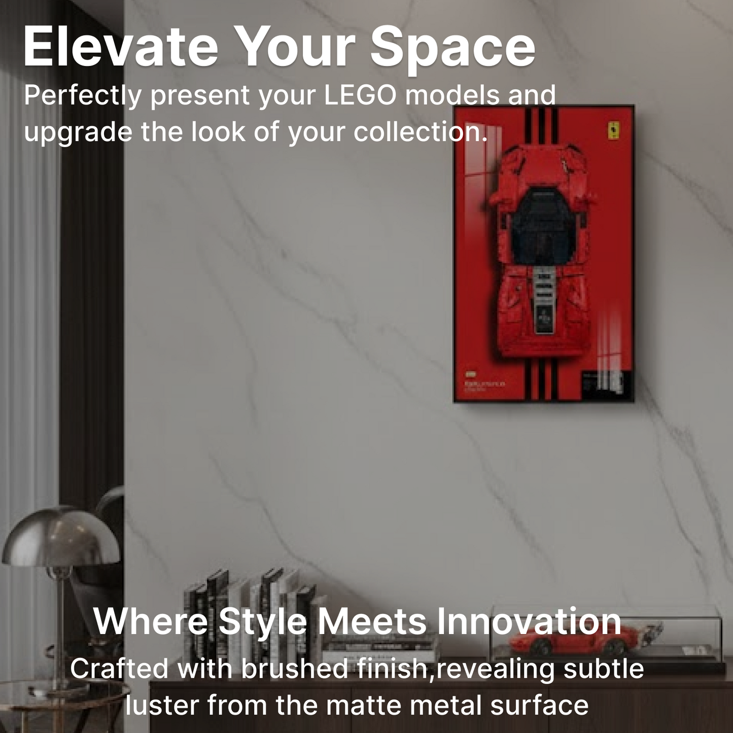 LEGO™ Frame for Ferrari Daytona SP3(42143), Wall Mount Showcase Frame, Christmas Gift