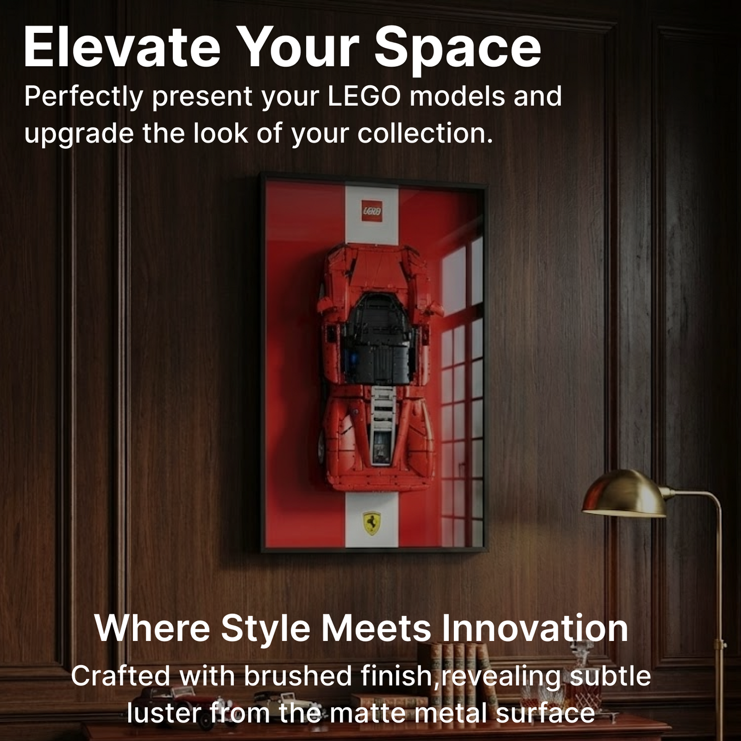 LEGO™ Frame for Ferrari Daytona SP3(42143), Wall Mount Showcase Frame, Christmas Gift