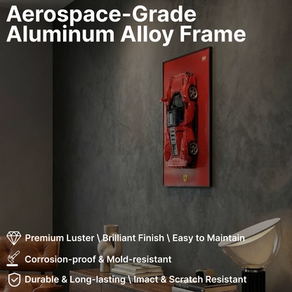 LEGO™ Frame for Ferrari Daytona SP3(42143), Wall Mount Showcase Frame, Christmas Gift