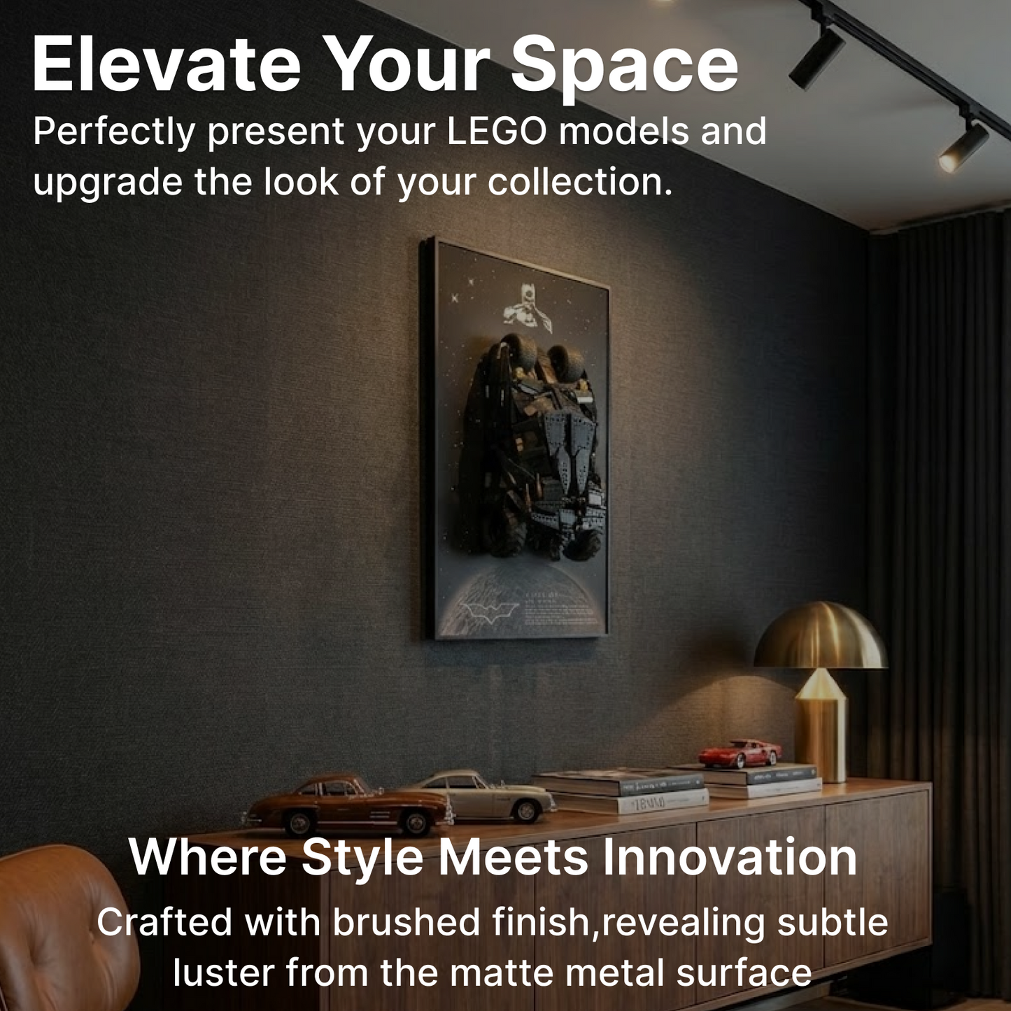 LEGO™ Frame for Batmobile Tumbler(76240), Wall Mount Showcase Frame, Christmas Gift