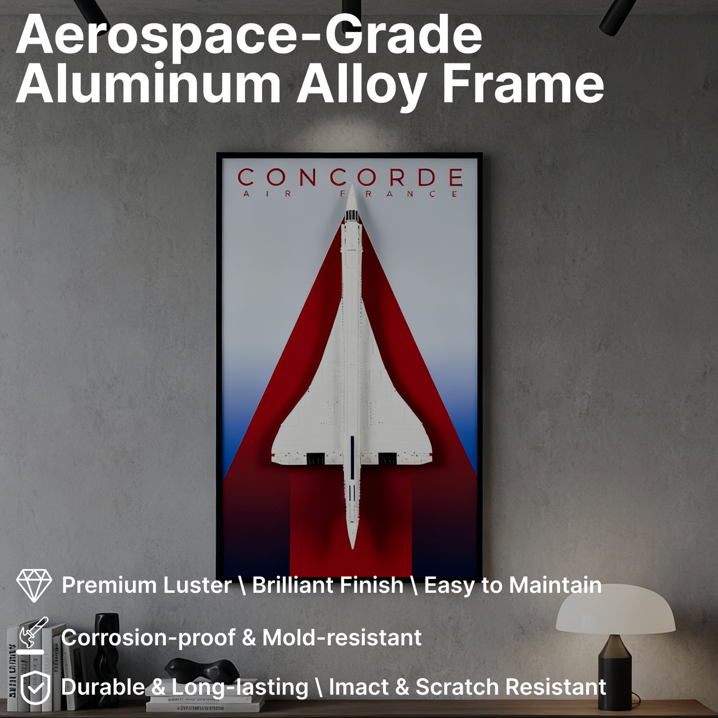 LEGO™ Frame for Concorde (10318), Wall Mount Showcase Frame, Christmas Gift