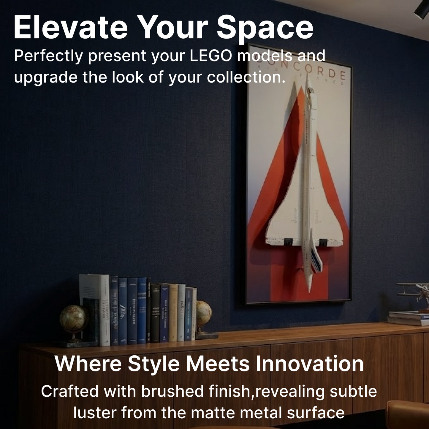 LEGO™ Frame for Concorde (10318), Wall Mount Showcase Frame, Christmas Gift