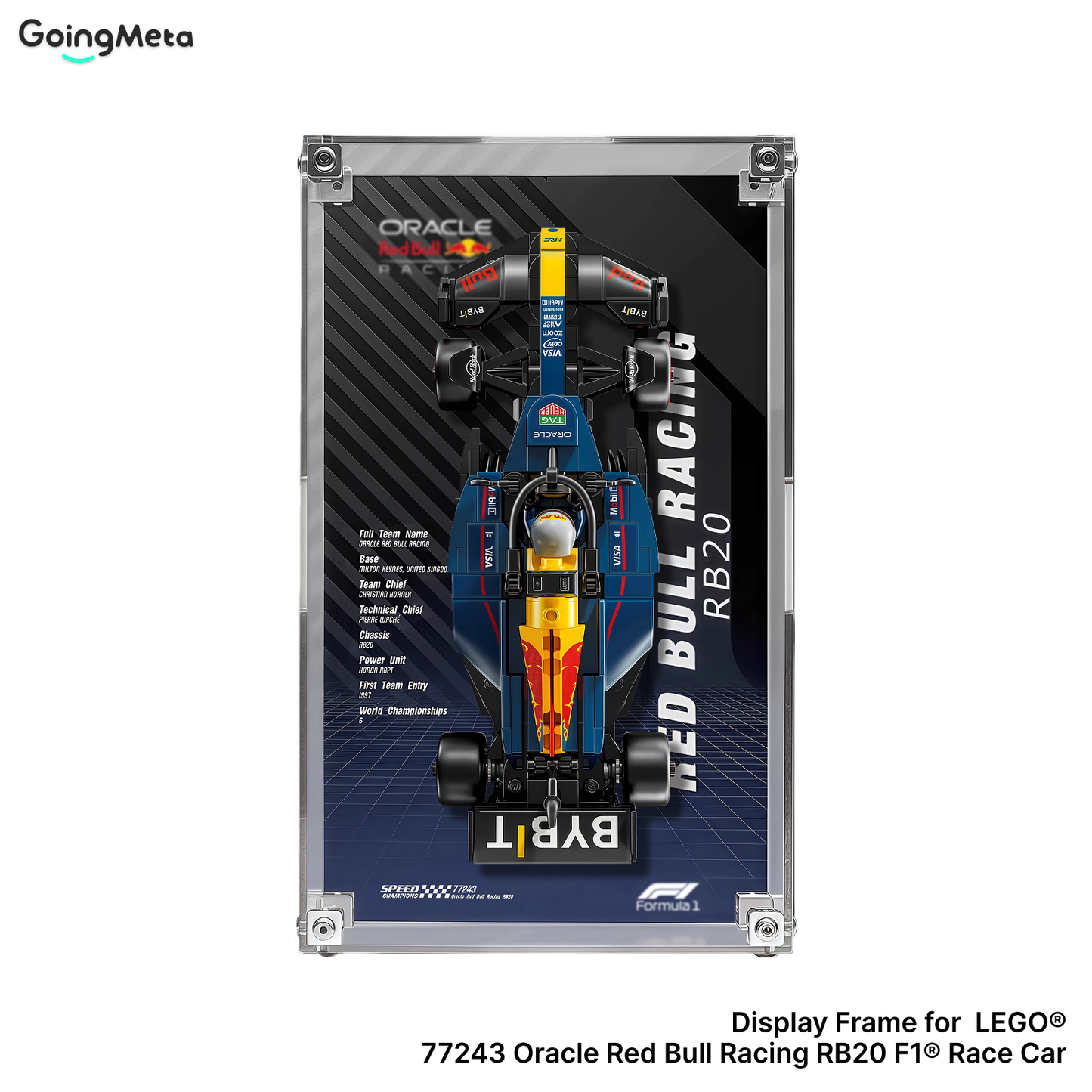 LEGO™Show Case For Speed Champions F1 Acrylic Series PLUS, Premium Acrylic Display Case, Christmas Gift
