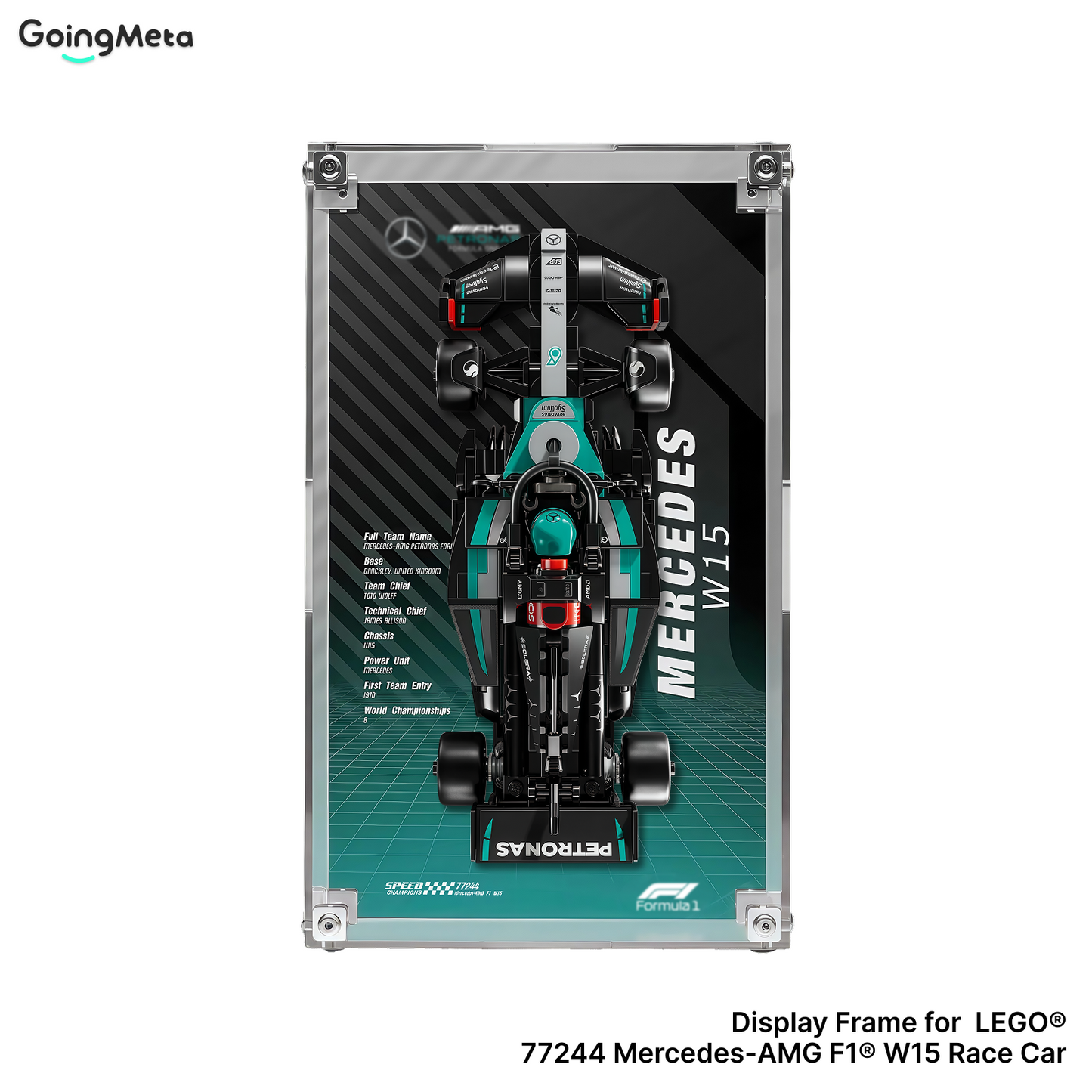 LEGO™Show Case For Speed Champions F1 Acrylic Series PLUS, Premium Acrylic Display Case, Christmas Gift