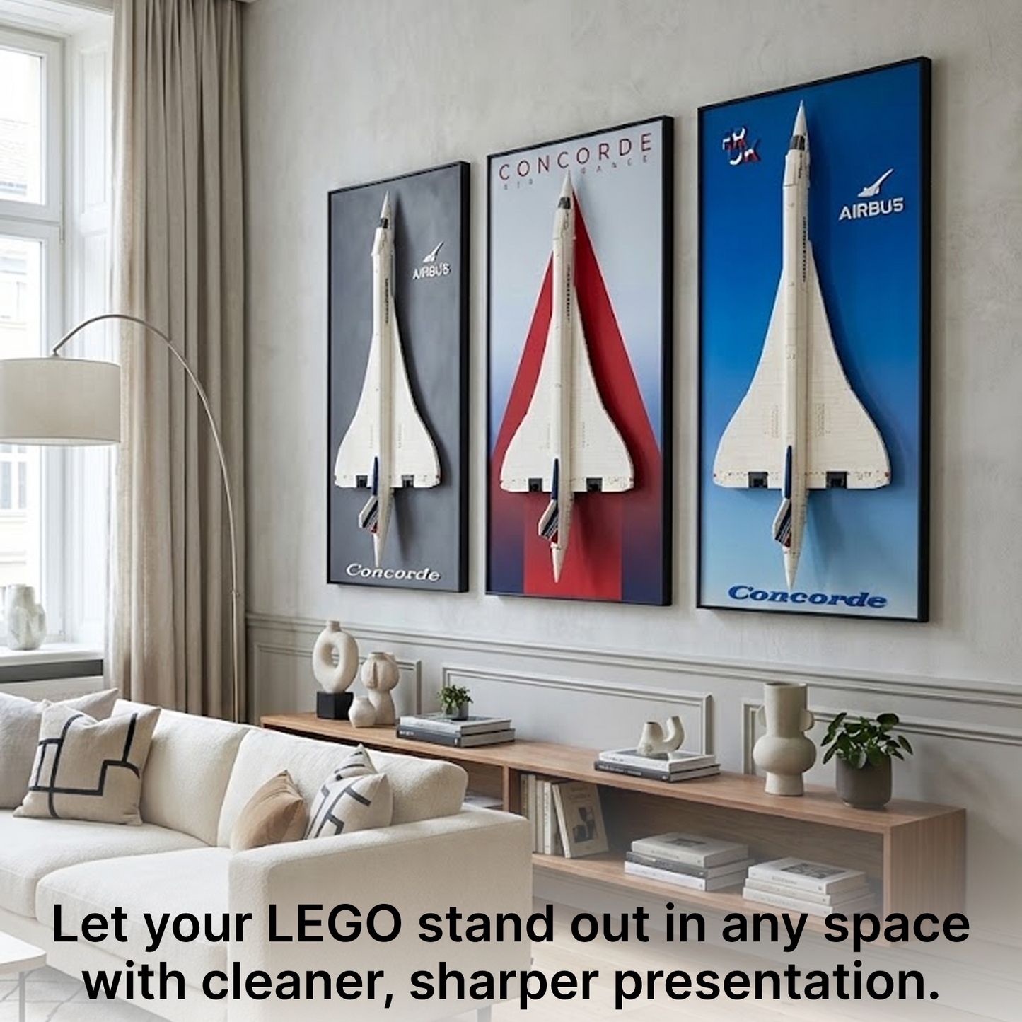 LEGO™ Frame for Concorde (10318), Wall Mount Showcase Frame, Christmas Gift