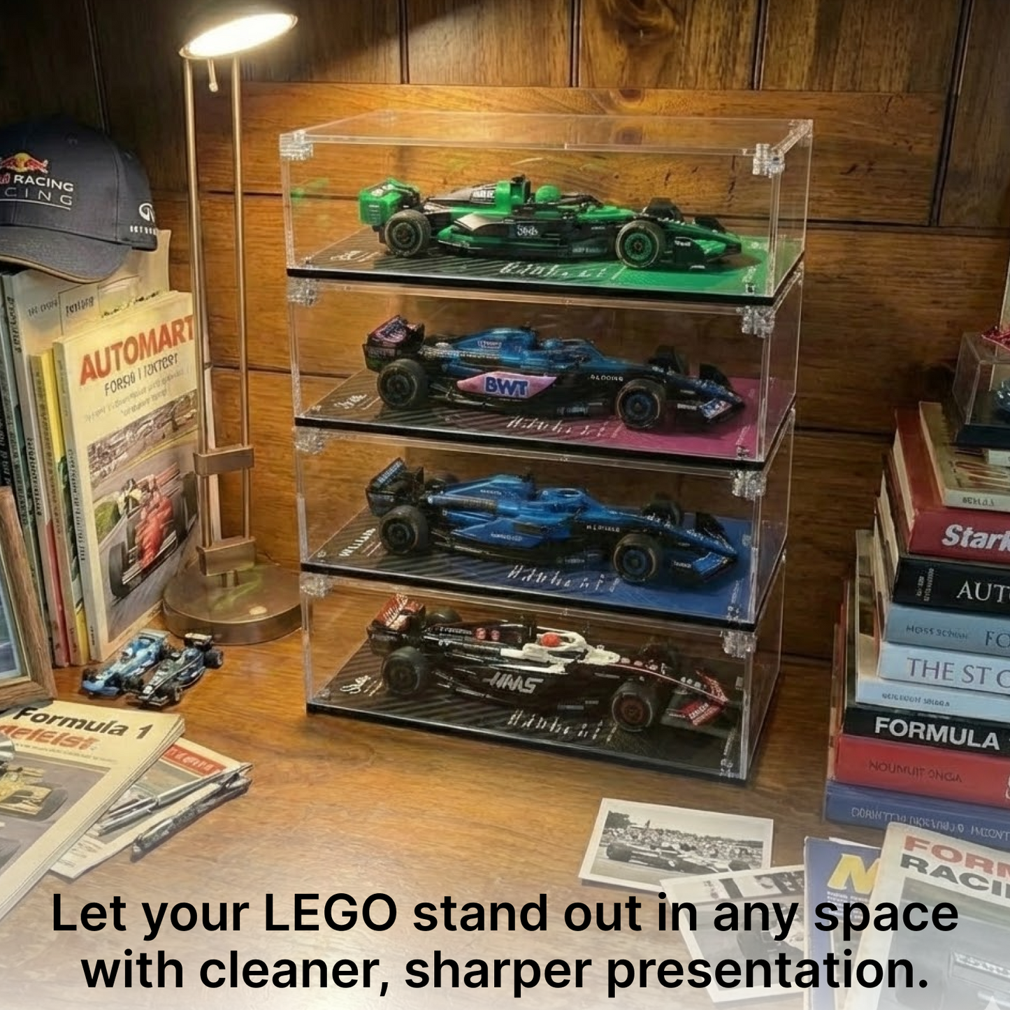 LEGO™Show Case For Speed Champions F1 Acrylic Series PLUS, Premium Acrylic Display Case, Christmas Gift