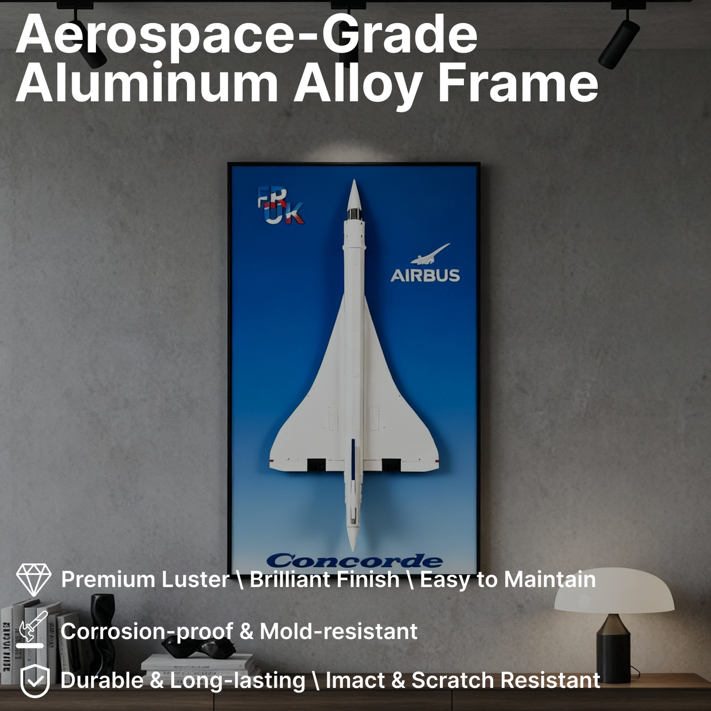 LEGO™ Frame for Concorde (10318), Wall Mount Showcase Frame, Christmas Gift