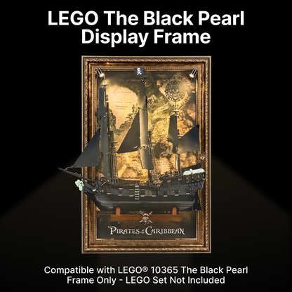 LEGO™ Frame for Captain Jack Sparrow's Pirate Ship（10365), Wall Mount Showcase Frame, Christmas Gift