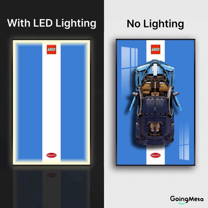 LEGO™ Frame for Bugatti Chiron(42083), Wall Mount Showcase Frame, Christmas Gift