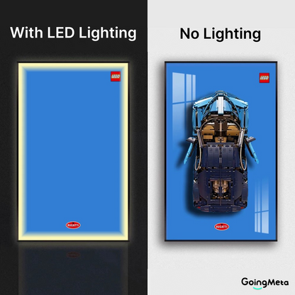 LEGO™ Frame for Bugatti Chiron(42083), Wall Mount Showcase Frame, Christmas Gift