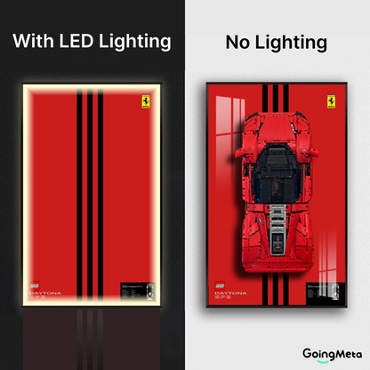 LEGO™ Frame for Ferrari Daytona SP3(42143), Wall Mount Showcase Frame, Christmas Gift