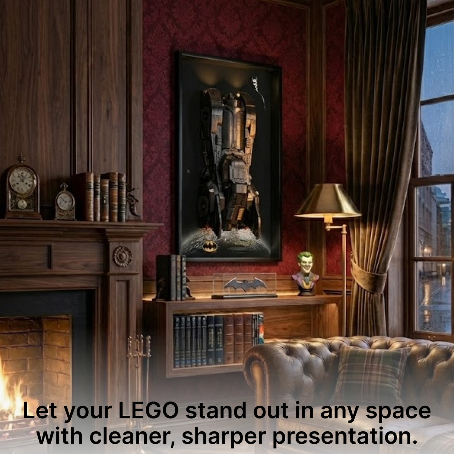 LEGO™ Frame for 1989 Batmobile(76139), Wall Mount Showcase Frame, Christmas Gift