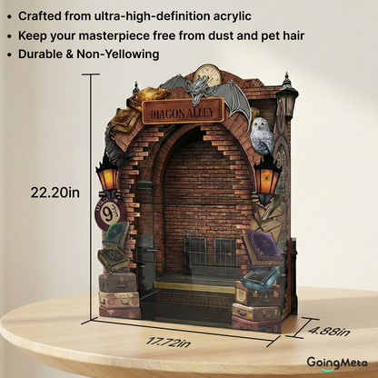 LEGO™Show Case For Diagon Alley™ Wizarding Shops Plus(76444), Wall Mount Showcase, Christmas Gift