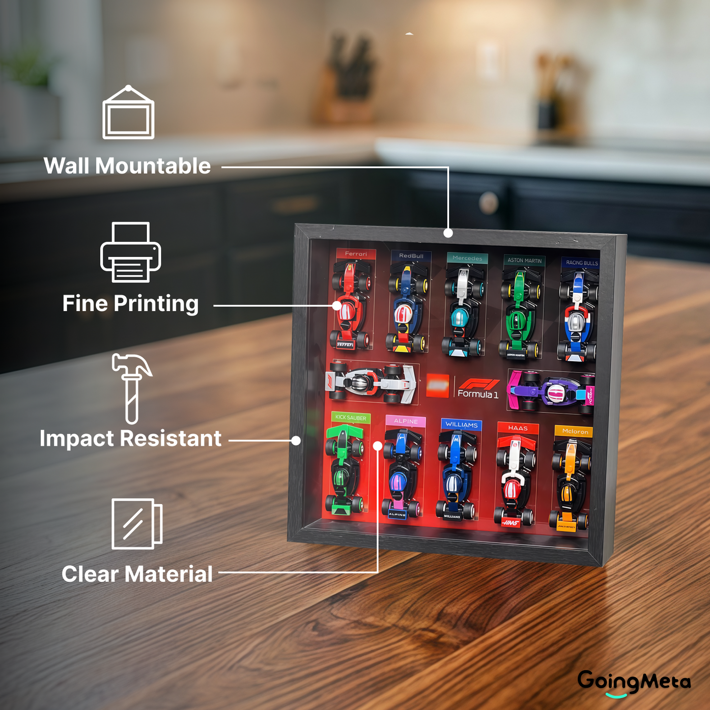 LEGO™ Frame for F1 Collectible Race Cars(71049), Wall Mount Showcase Frame, Christmas Gift