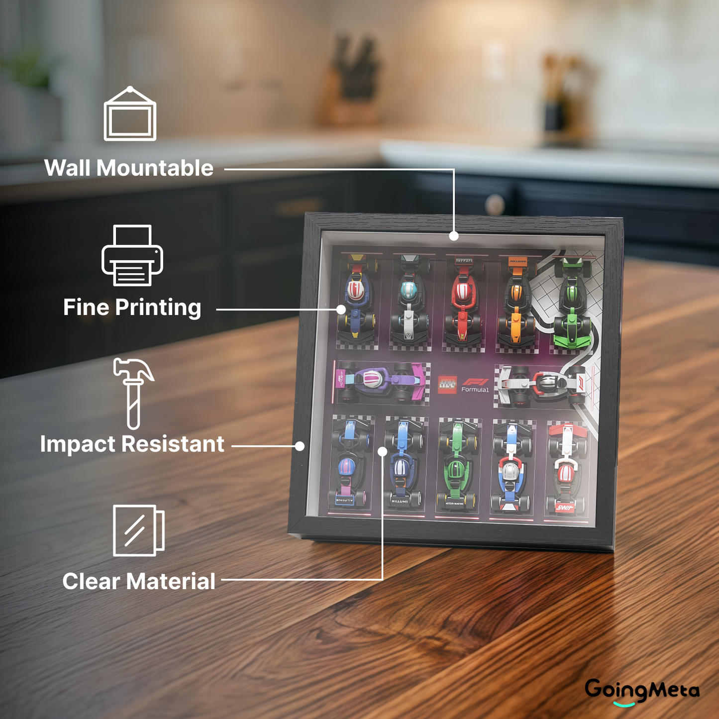 LEGO™ Frame for F1 Collectible Race Cars(71049), Wall Mount Showcase Frame, Christmas Gift