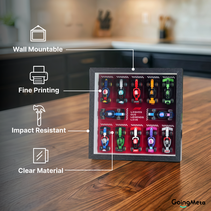 LEGO™ Frame for F1 Collectible Race Cars(71049), Wall Mount Showcase Frame, Christmas Gift