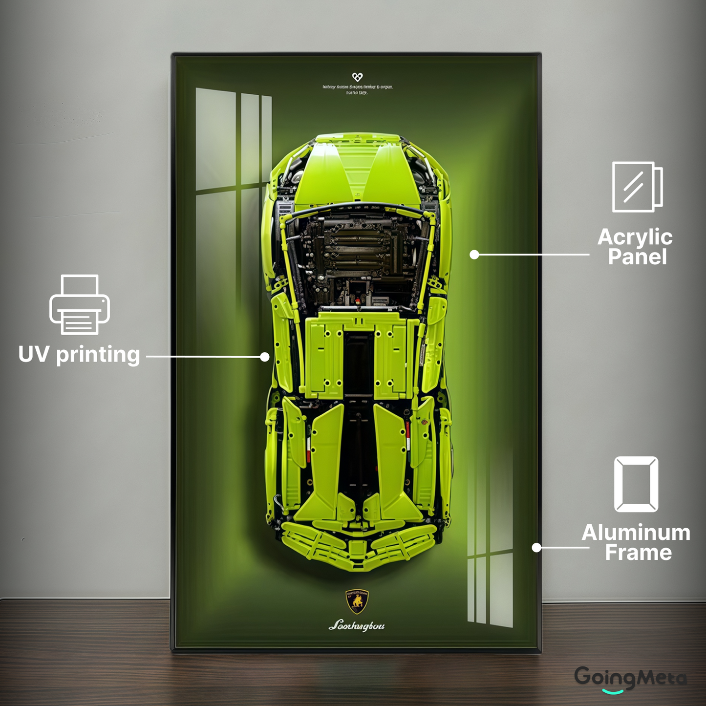 LEGO™ Frame for Lamborghini Sián FKP 37(42115), Wall Mount Showcase Frame, Christmas Gift