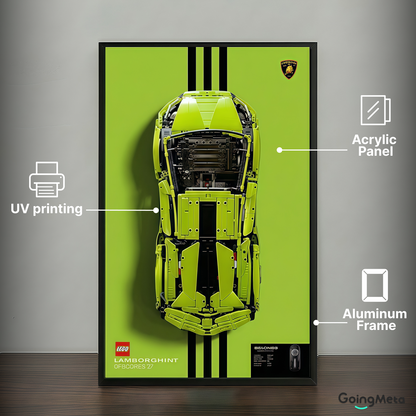 LEGO™ Frame for Lamborghini Sián FKP 37(42115), Wall Mount Showcase Frame, Christmas Gift