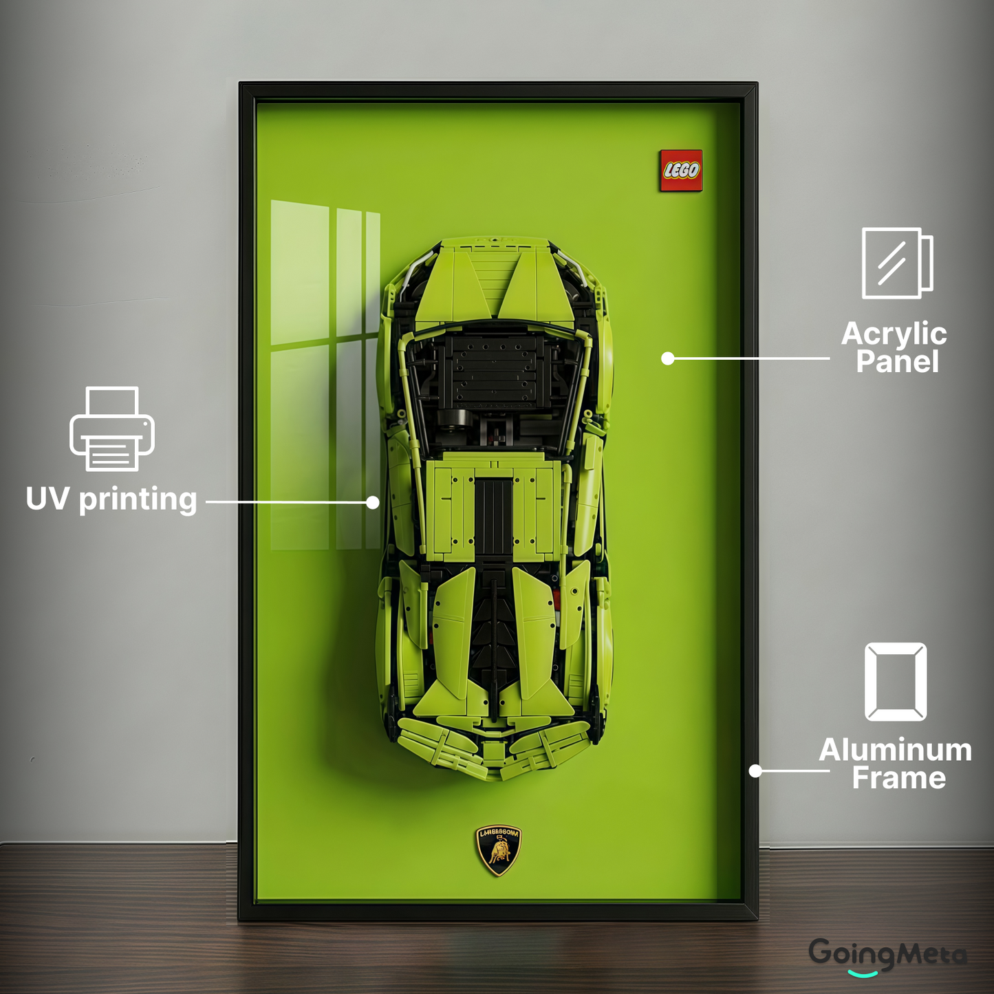 LEGO™ Frame for Lamborghini Sián FKP 37(42115), Wall Mount Showcase Frame, Christmas Gift